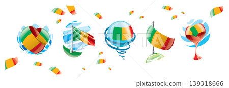 Vector set of the Malian flag in various creative designs Vector set of the Malian flag in various creative designs 139318666