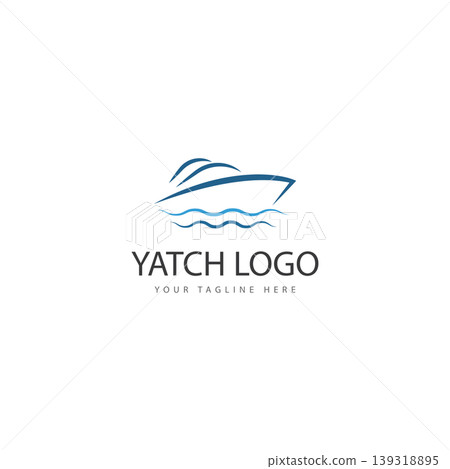 yacht logo design template icon 139318895