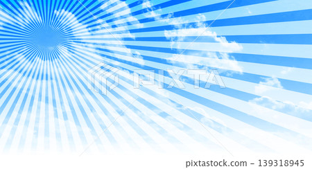 藍色的光線在天空中匯聚（背景） 139318945