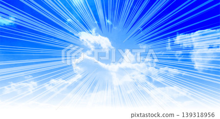 Blue sky and clouds with a converging line effect background Blue sky and clouds with a converging line effect background 139318956