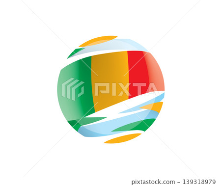 The Malian flag in an abstract sphere The Malian flag in an abstract sphere 139318979