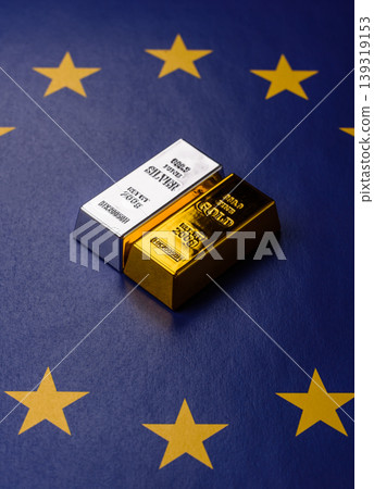Gold and silver bullion or ingots as metals for bank storage, investments. Gold and silver bars Gold and silver bullion or ingots as metals for bank storage, investments. Gold and silver bars 139319153