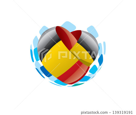 Patriotic heart wrapped in Belgian flag illustration Patriotic heart wrapped in Belgian flag illustration 139319191