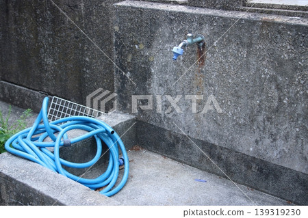 Outdoor water tap, washing area, hose Outdoor water tap, washing area, hose 139319230