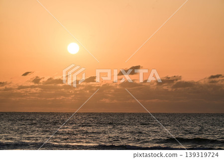 Sunset over Uchinada Beach in early spring Sunset over Uchinada Beach in early spring 139319724