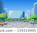 Square in an office building district 139319995
