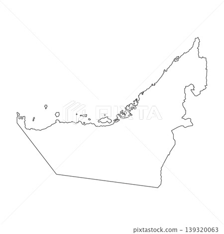 United Arab Emirates Map Outline United Arab Emirates Map Outline 139320063