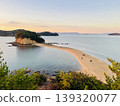 Sunrise over Angel Road on Shodoshima Island and the tranquil Seto Inland Sea 139320077