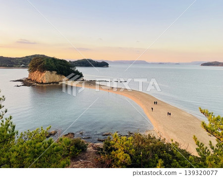 Sunrise over Angel Road on Shodoshima Island and the tranquil Seto Inland Sea Sunrise over Angel Road on Shodoshima Island and the tranquil Seto Inland Sea 139320077