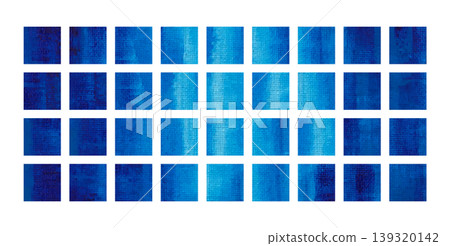 Texture material painted in blue on canvas; vector illustration set for collages, banners, and backgrounds. 139320142