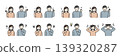 Male and female facial expression set 139320287