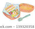 Illustration of a sandwich lunch box 139320358
