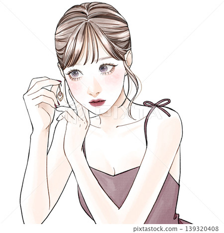 戴耳環的女人 139320408