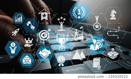 Business achievement and success concept icons Funnel Business achievement and success concept icons Funnel 139320522