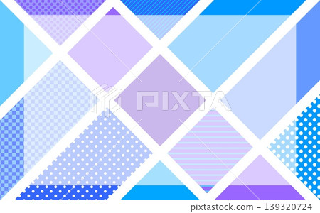 Geometric patterns, frames, squares, triangles, dots, stripes, grid patterns, blue. Geometric patterns, frames, squares, triangles, dots, stripes, grid patterns, blue. 139320724