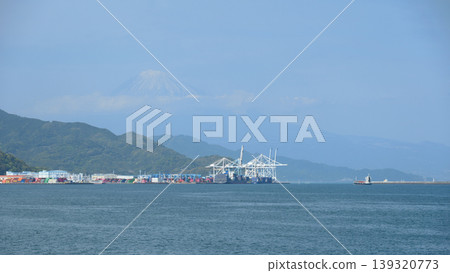 Mount Fuji and Shimizu Port Container Terminal Mount Fuji and Shimizu Port Container Terminal 139320773
