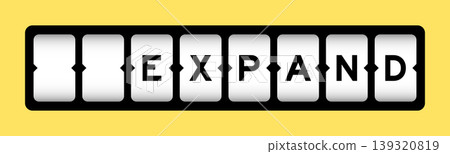 Black color in word expand on slot banner with yellow color background Black color in word expand on slot banner with yellow color background 139320819