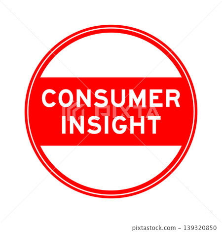 Red color round seal sticker in word consumer insight on white background Red color round seal sticker in word consumer insight on white background 139320850