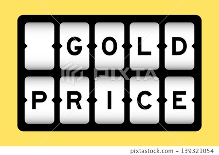 Black color in word gold price on slot banner with yellow color background Black color in word gold price on slot banner with yellow color background 139321054