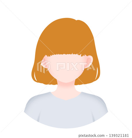 Female icon with bob haircut Female icon with bob haircut 139321181