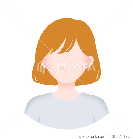 Female icon with bob haircut Female icon with bob haircut 139321182