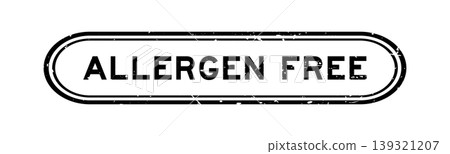 Grunge black allergen free word rubber seal stamp on white background Grunge black allergen free word rubber seal stamp on white background 139321207