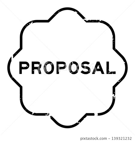 Grunge black proposal word square rubber seal stamp on white background Grunge black proposal word square rubber seal stamp on white background 139321232