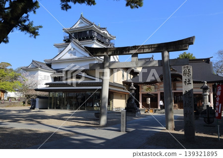 View of Okazaki Castle keep from Ryujo Shrine View of Okazaki Castle keep from Ryujo Shrine 139321895
