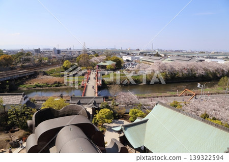 從清洲城天守閣眺望大手橋。 從清洲城天守閣眺望大手橋。 139322594