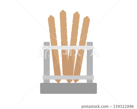 Buddhist memorial tablet (Sotoba) - Illustration Buddhist memorial tablet (Sotoba) - Illustration 139322896