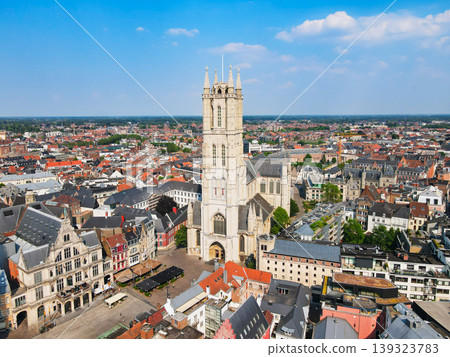Panoramic aerial view of Ghent city center in Belgium Panoramic aerial view of Ghent city center in Belgium 139323783