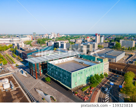 Eindhoven city centre aerial panoramic aerial view in Netherlands Eindhoven city centre aerial panoramic aerial view in Netherlands 139323818