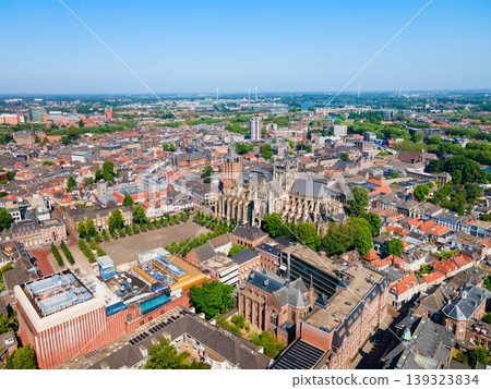 Panoramic aerial view St. John Cathedral in Hertogenbosch, Netherlands Panoramic aerial view St. John Cathedral in Hertogenbosch, Netherlands 139323834