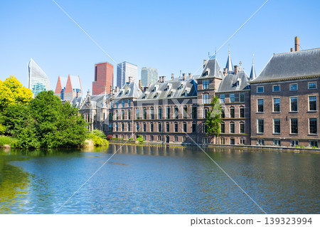 Binnenhof and Hofvijver lake in Hague, Netherlands Binnenhof and Hofvijver lake in Hague, Netherlands 139323994