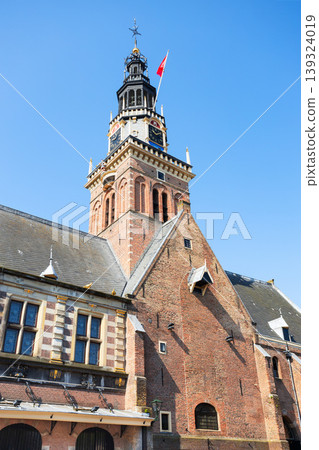 Waag Tower or Waagtoren in Alkmaar town, Netherlands Waag Tower or Waagtoren in Alkmaar town, Netherlands 139324019