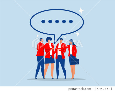 Brainstorming ideas during a productive talk or have lively discussion Productive dialogue or conversation.corporate communication between coworkers vector Brainstorming ideas during a productive talk or have lively discussion Productive dialogue or conversation.corporate communication between coworkers vector 139324321
