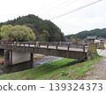 Hōda Bridge, a bridge over the Shinjō River in Shinjō Village, Maniwa City, Okayama Prefecture. 139324373