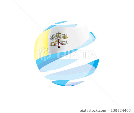 Stylized image of Vatican flag with corporate identity features and modern design Stylized image of Vatican flag with corporate identity features and modern design 139324403