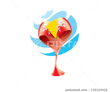 Floral emblem of the Bhutanese flag in the form of a heart Floral emblem of the Bhutanese flag in the form of a heart 139324428