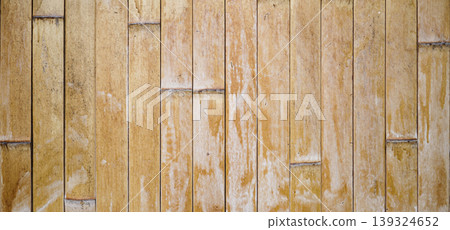 Close up texture of vertical bamboo wall, presenting a decorative bamboo panel, suitable for creative design projects. Close up texture of vertical bamboo wall, presenting a decorative bamboo panel, suitable for creative design projects. 139324652
