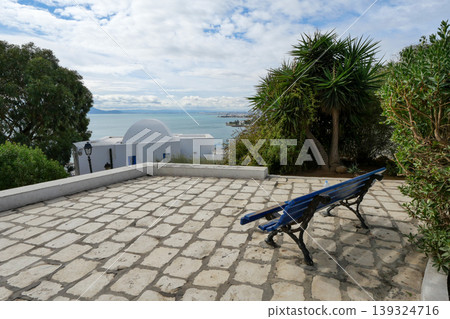 View of the Gulf of Tunis from Sidi Bou Said in Tunis, Tunisia. View of the Gulf of Tunis from Sidi Bou Said in Tunis, Tunisia. 139324716
