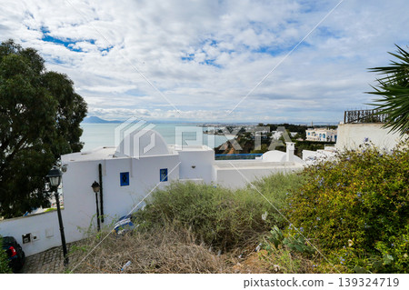 View of the Gulf of Tunis from Sidi Bou Said in Tunis, Tunisia. View of the Gulf of Tunis from Sidi Bou Said in Tunis, Tunisia. 139324719