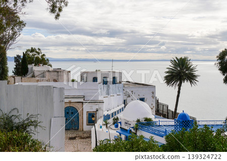 View of the Gulf of Tunis from Sidi Bou Said in Tunis, Tunisia. View of the Gulf of Tunis from Sidi Bou Said in Tunis, Tunisia. 139324722
