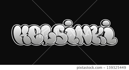 Helsinki graffiti city word design in urban lettering style Helsinki graffiti city word design in urban lettering style 139325449