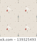 seamless minimal happy kitchen restaurant with chef and giant drumstick repeat pattern background, flat jpg illustration graphic design 139325493