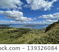 A panoramic view of Lake Kussharo, Japan's largest caldera lake, from Bihoro Pass in Hokkaido. 139326084