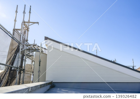Exterior wall repair of a detached house: Exterior wall and flat roof Exterior wall repair of a detached house: Exterior wall and flat roof 139326482