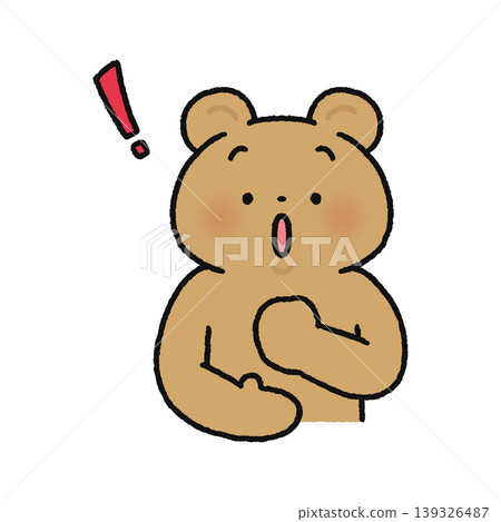 A cute bear that noticed something A cute bear that noticed something 139326487