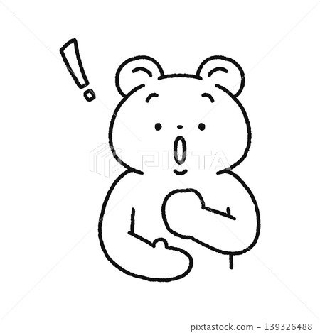 一隻可愛的熊注意到了什麼(線條描圖) 一隻可愛的熊注意到了什麼(線條描圖) 139326488