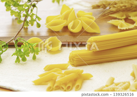 Food photos showing various types of dried pasta. Food photos showing various types of dried pasta. 139326516